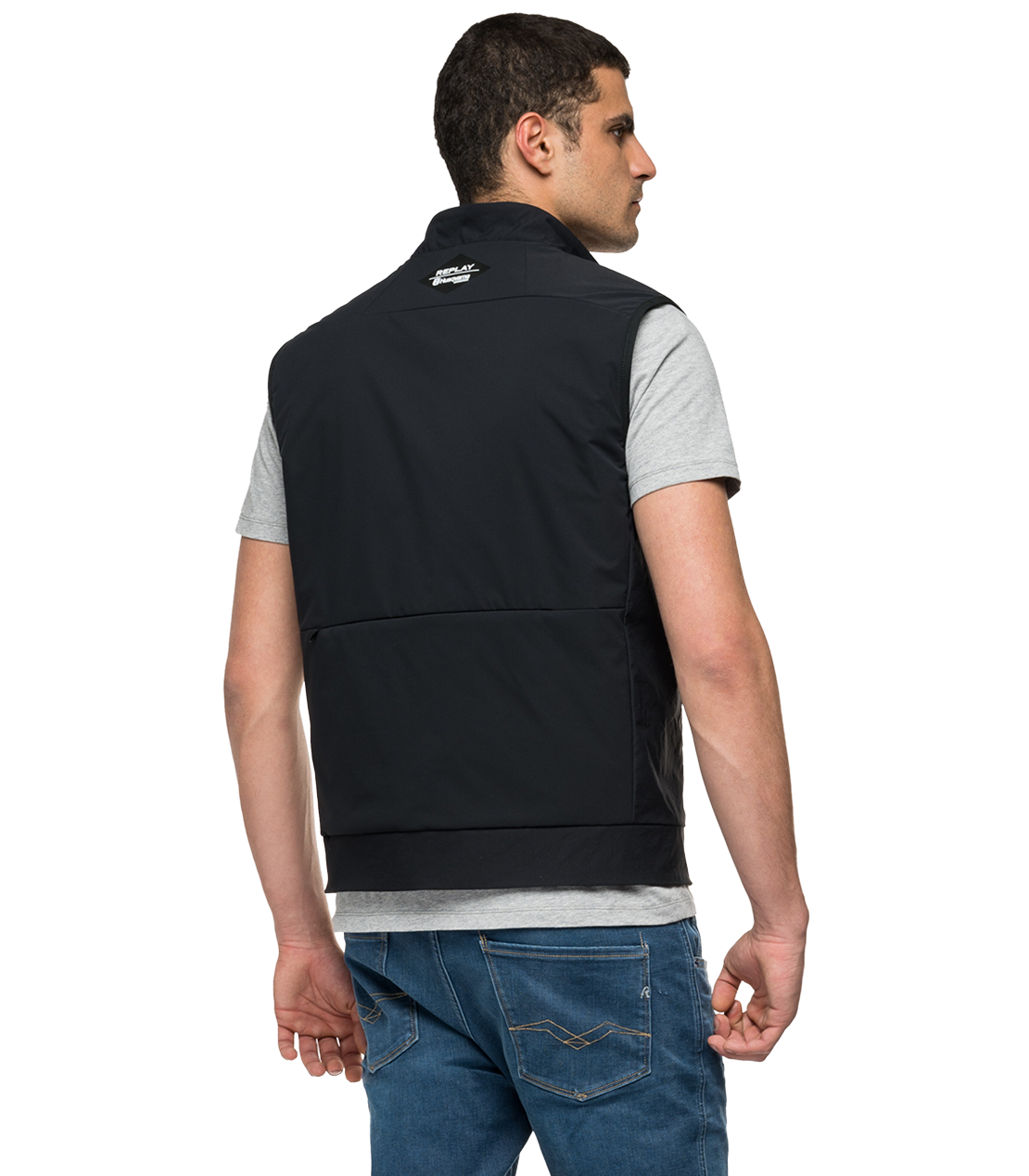 フルジップナイロンべスト REPLAY FOR HUSQVARNA 詳細画像 ブラック 2